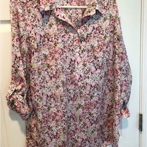 Blouse in triple colors pink , green , Purple